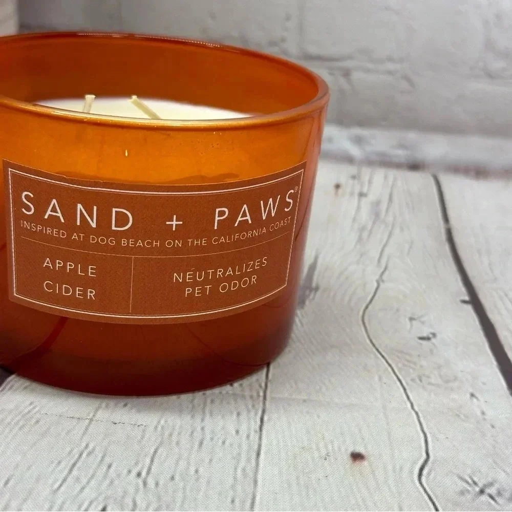 Sand + paws apple cider candle with dachshund doxies NEW fall autumn